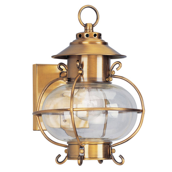 Livex Lighting 2221-22 One Light Outdoor Wall Lantern, Flemish Brass