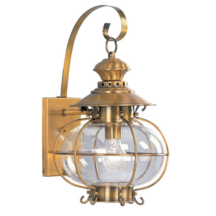 Livex Lighting 2222-22 One Light Outdoor Wall Lantern, Flemish Brass
