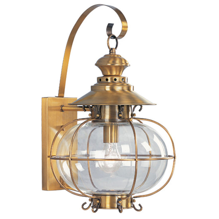 Livex Lighting 2223-22 One Light Outdoor Wall Lantern, Flemish Brass