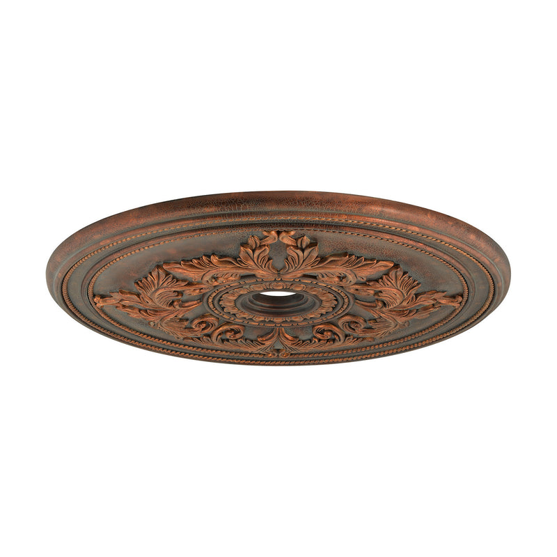 Livex Lighting 8211-30 Ceiling Medallion, Hand Applied Crackled Greek Bronze w/ Gildeds
