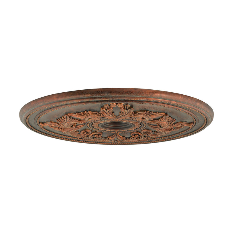 Livex Lighting 8211-30 Ceiling Medallion, Hand Applied Crackled Greek Bronze w/ Gildeds