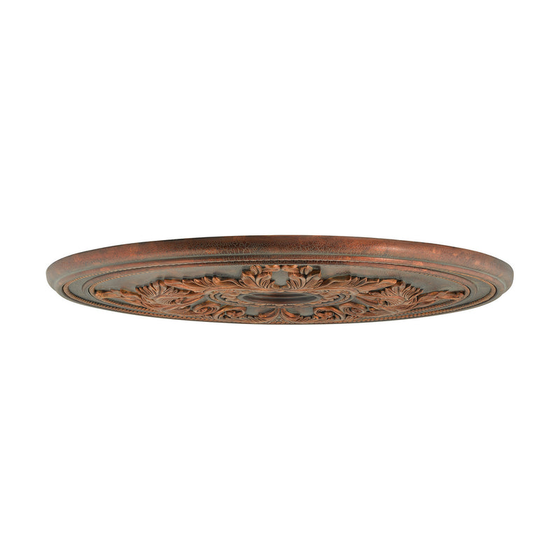Livex Lighting 8211-30 Ceiling Medallion, Hand Applied Crackled Greek Bronze w/ Gildeds