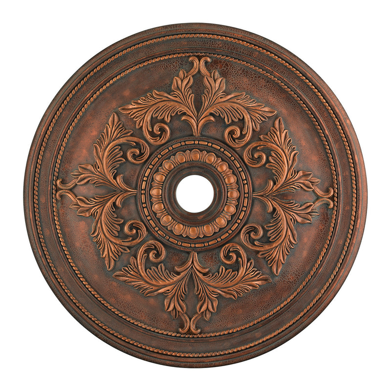 Livex Lighting 8211-30 Ceiling Medallion, Hand Applied Crackled Greek Bronze w/ Gildeds