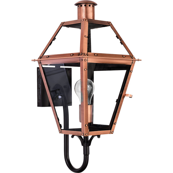 Quoizel RO8410AC One Light Outdoor Wall Lantern, Aged Copper