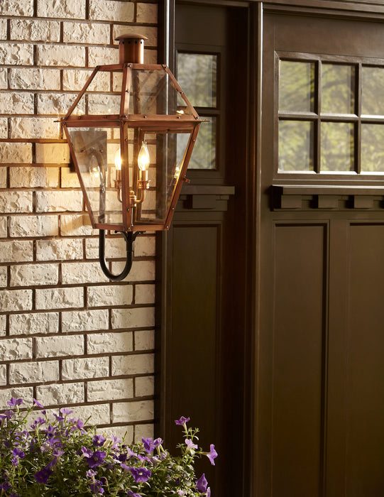 Quoizel RO8414AC Four Light Outdoor Wall Lantern, Aged Copper