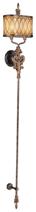 Metropolitan N6482-270 Two Light Wall Torchiere, Terraza Village Aged Patina W/ Gold Leaf Accents