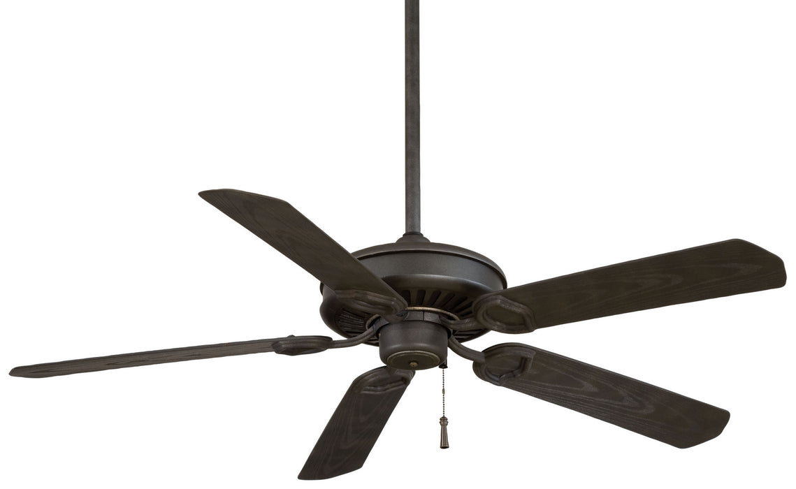 Minka Aire F589-BI/AI 54" Ceiling Fan, Black Iron W/ Aged Iron Accents