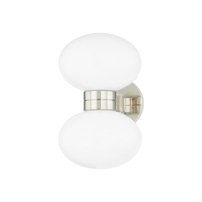 Hudson Valley 2402-PN Two Light Wall Sconce, Polished Nickel