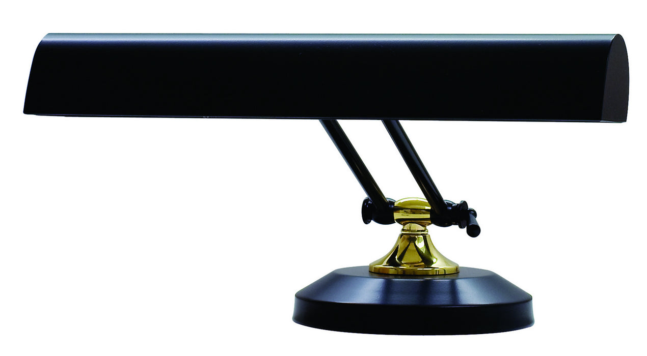 House of Troy P14-250-617 Two Light Piano/Desk Lamp, Black & Brass