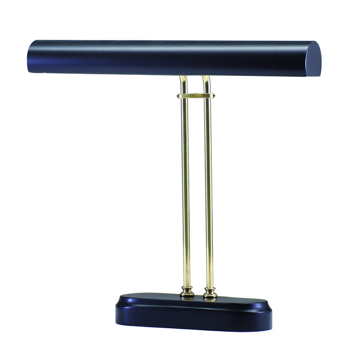 House of Troy P16-D02-617 Two Light Piano/Desk Lamp, Black/Polished Brass