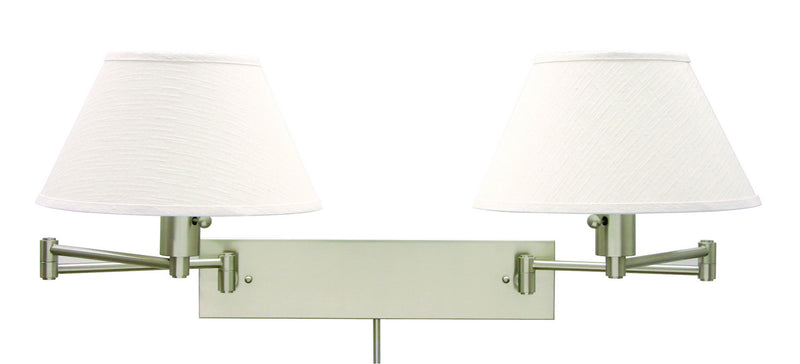 House of Troy WS14-2-52 Two Light Wall Sconce, Satin Nickel