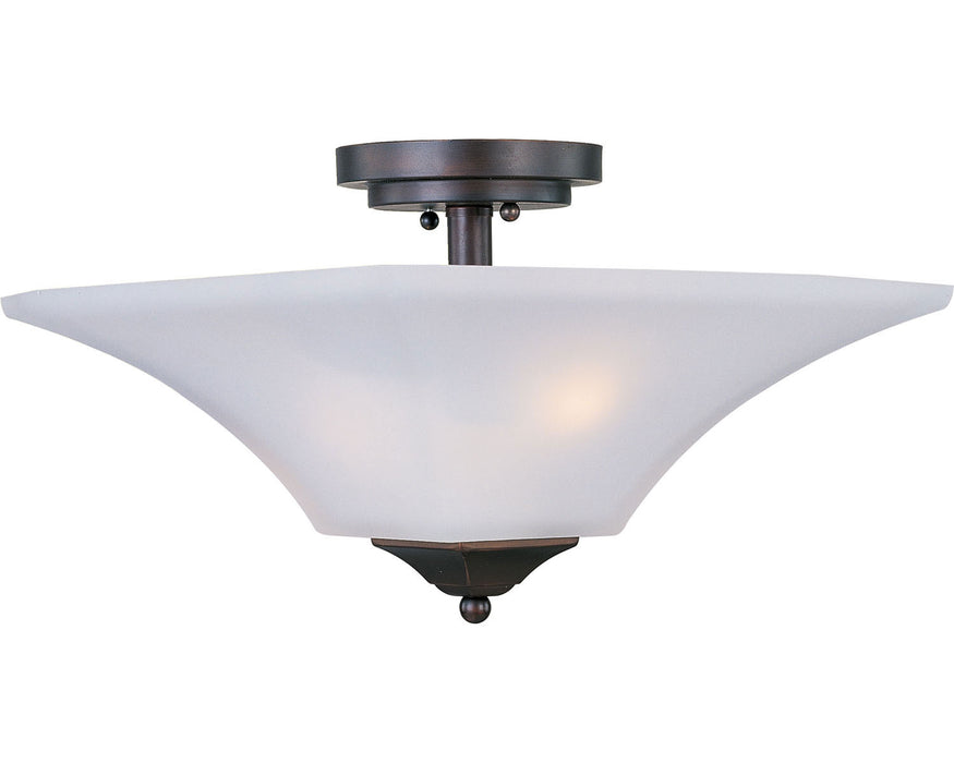 Maxim 20091FTOI Two Light Semi-Flush Mount, Oil Rubbed Bronze