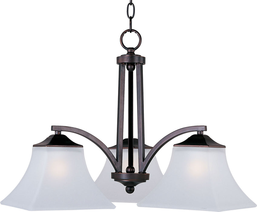 Maxim 20094FTOI Three Light Chandelier, Oil Rubbed Bronze