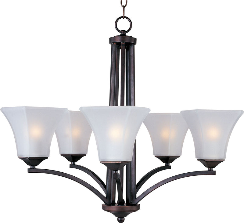 Maxim 20095FTOI Five Light Chandelier, Oil Rubbed Bronze