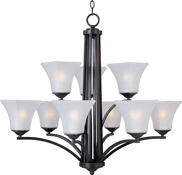 Maxim 20096FTOI Nine Light Chandelier, Oil Rubbed Bronze