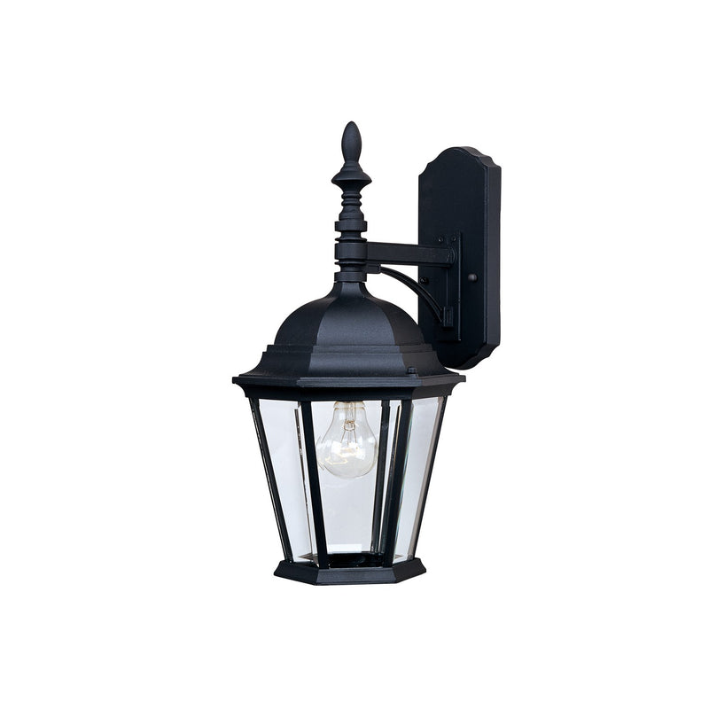 Maxim 1004BK One Light Outdoor Wall Lantern, Black