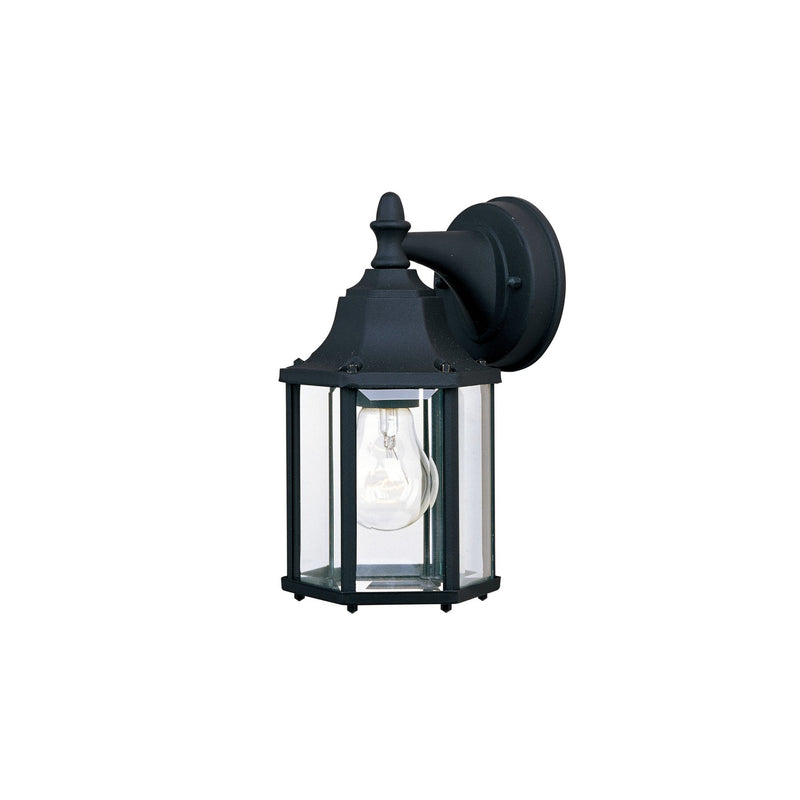 Maxim 1026BK One Light Outdoor Wall Lantern, Black