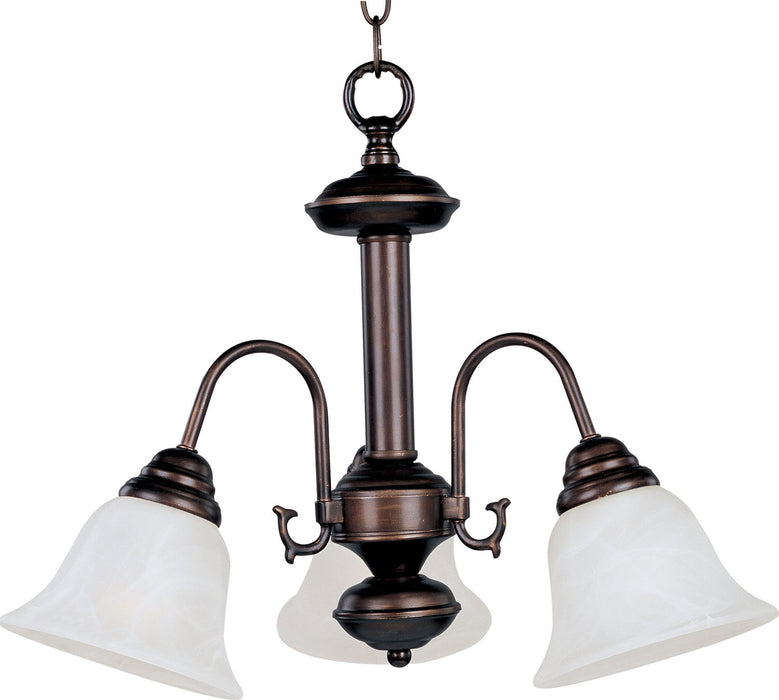 Maxim 2697MROI Three Light Chandelier, Oil Rubbed Bronze