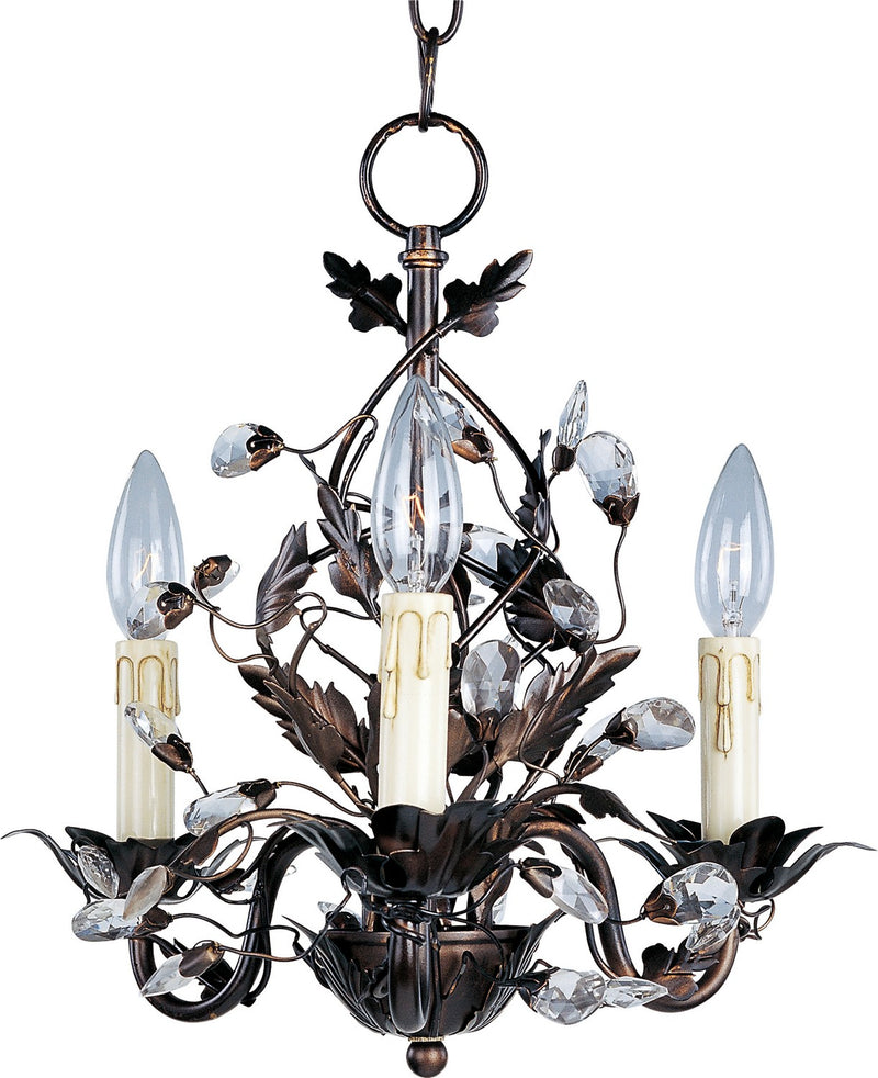 Maxim 2855OI Three Light Chandelier, Oil Rubbed Bronze