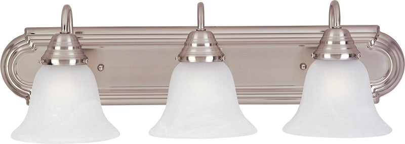 Maxim 8013MRSN Three Light Bath Vanity, Satin Nickel
