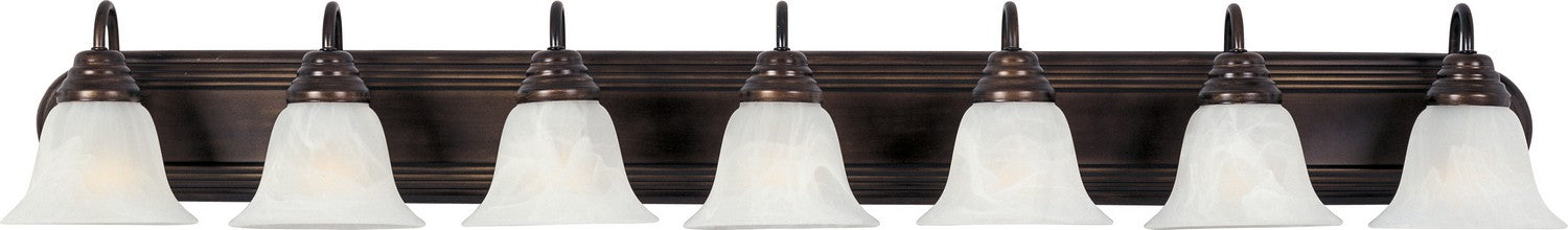 Maxim 8016MROI Seven Light Bath Vanity, Oil Rubbed Bronze