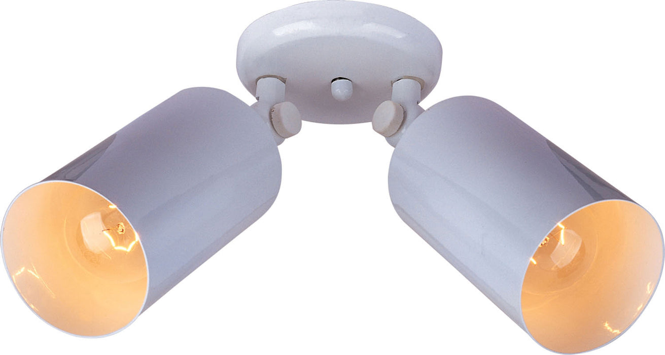 Maxim 92011WT Two Light Flush Mount, White