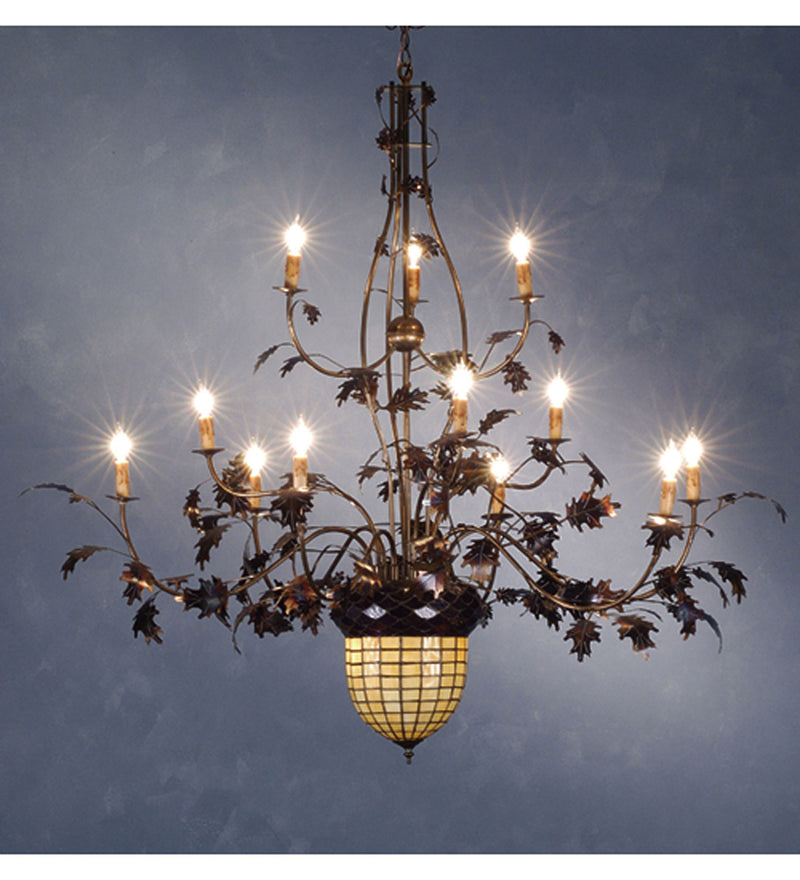 Meyda Tiffany 10009 14 Light Chandelier, Antique Copper