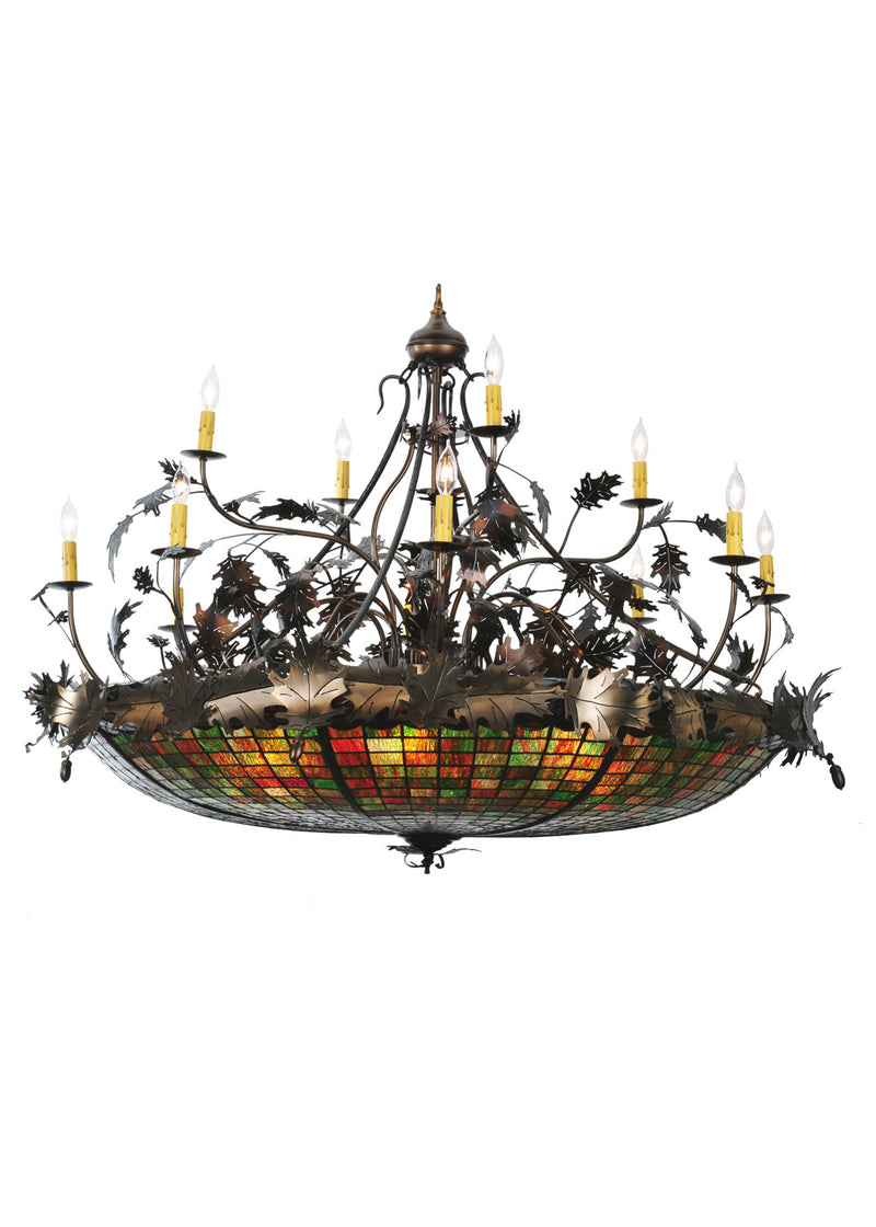 Meyda Tiffany 100424 18 Light Chandelier, Antique Copper