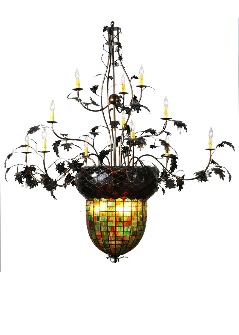 Meyda Tiffany 100697 15 Light Chandelier, Antique Copper