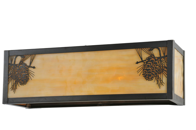 Meyda Tiffany 100804 Two Light Wall Sconce, Craftsman Brown