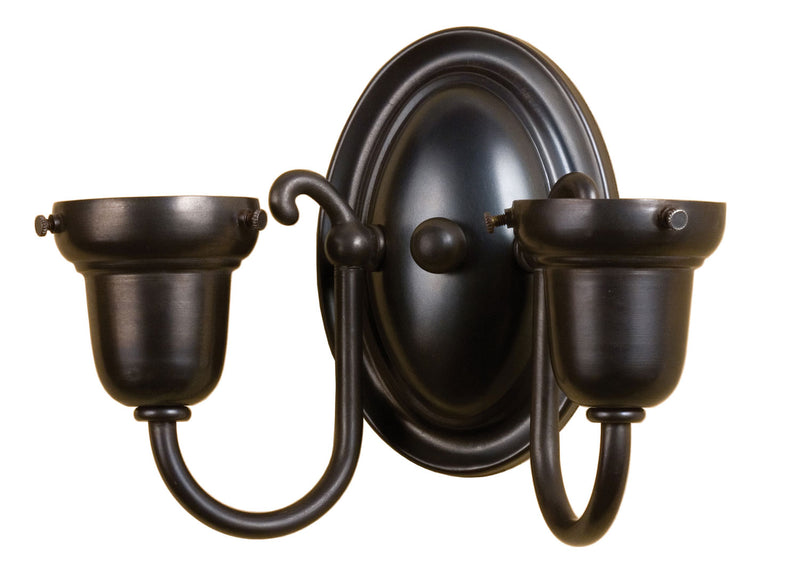 Meyda Tiffany 101564 Two Light Wall Sconce, Craftsman Brown