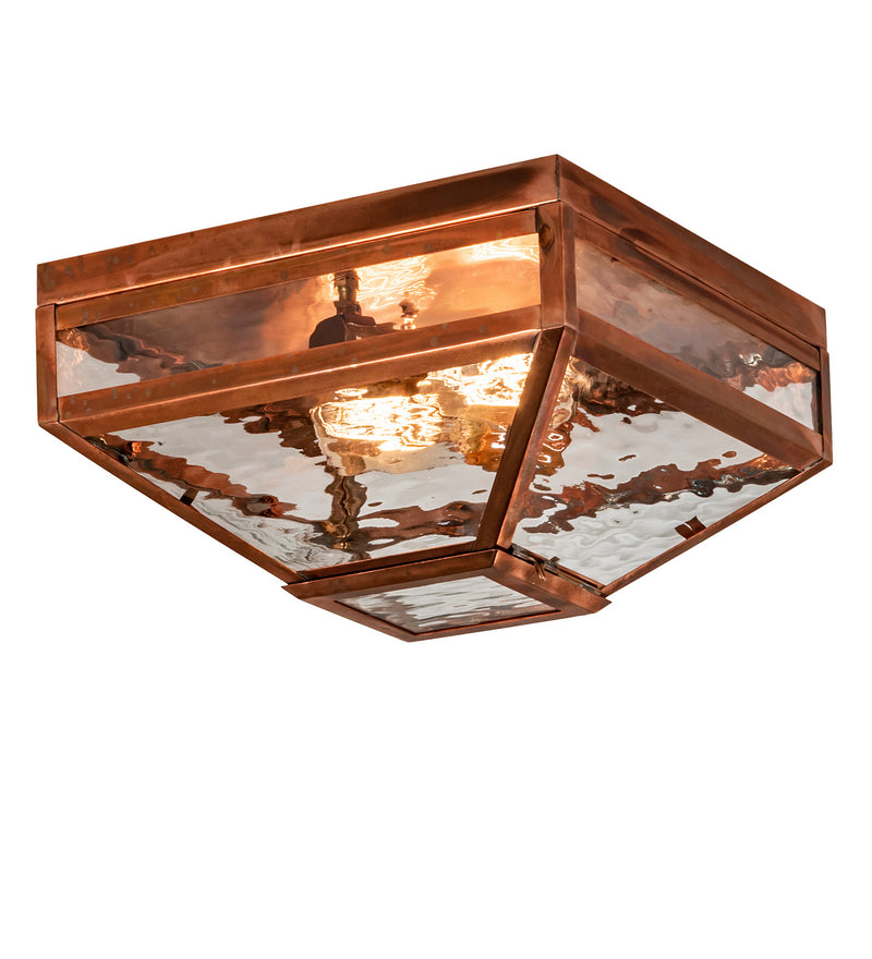Meyda Tiffany 102519 Two Light Flushmount, Vintage Copper
