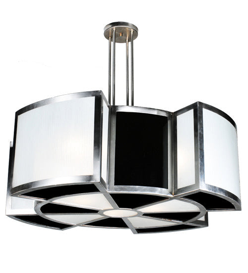 Meyda Tiffany 103374 Eight Light Pendant, Brushed Stainless Steel