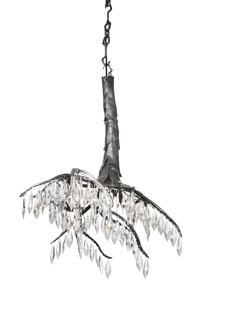 Meyda Tiffany 105212 One Light Chandelier, Wrought Iron,Hand Wrought Iron