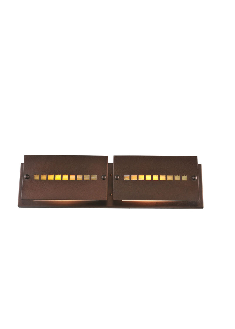 Meyda Tiffany 106311 Two Light Vanity, Cinnamon Coffee Metallic