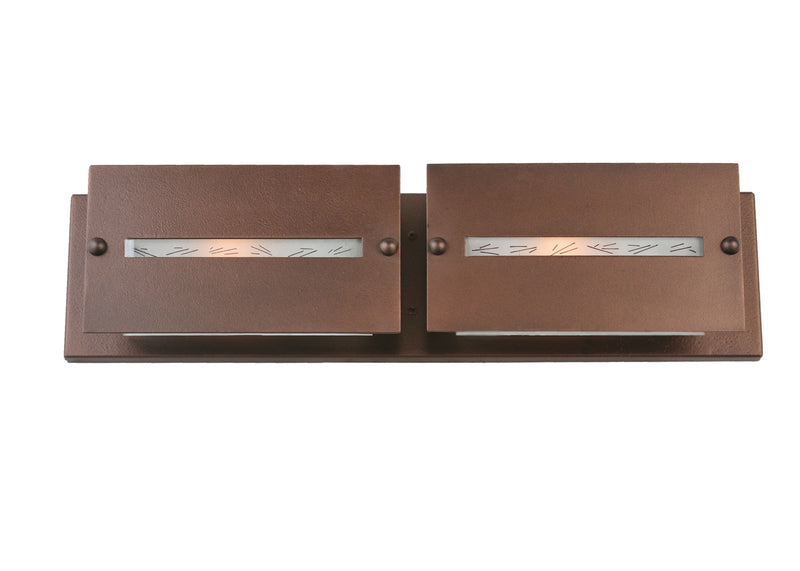 Meyda Tiffany 106342 Two Light Vanity, Cinnamon Coffee Metallic