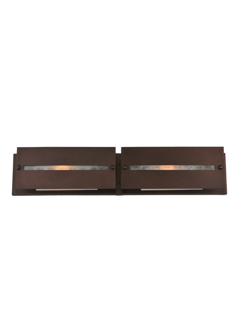 Meyda Tiffany 106346 Two Light Vanity, Cinnamon Coffee Metallic
