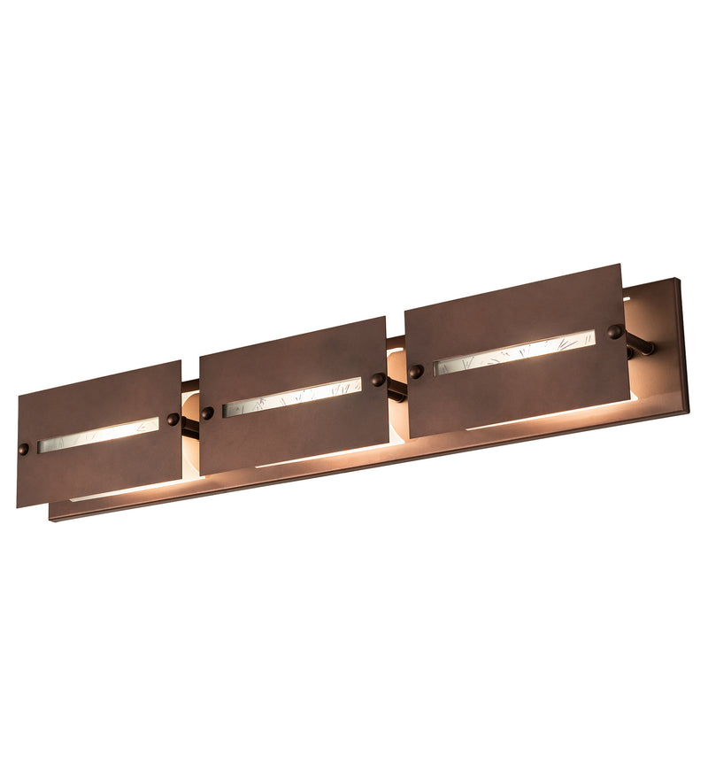 Meyda Tiffany 106347 Three Light Vanity, Cinnamon Coffee Metallic