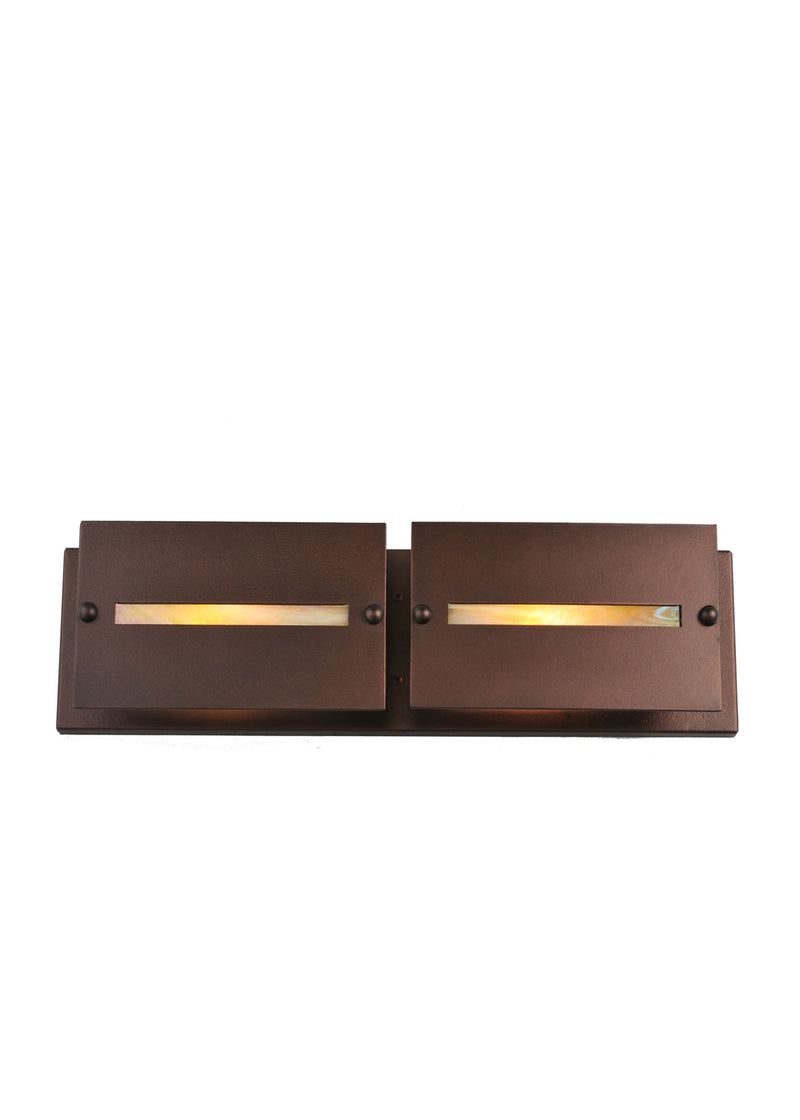 Meyda Tiffany 106355 Two Light Vanity, Cinnamon Coffee Metallic