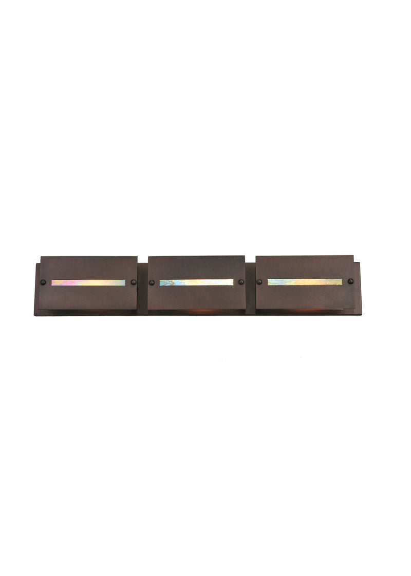 Meyda Tiffany 106363 Three Light Vanity, Cinnamon Coffee Metallic