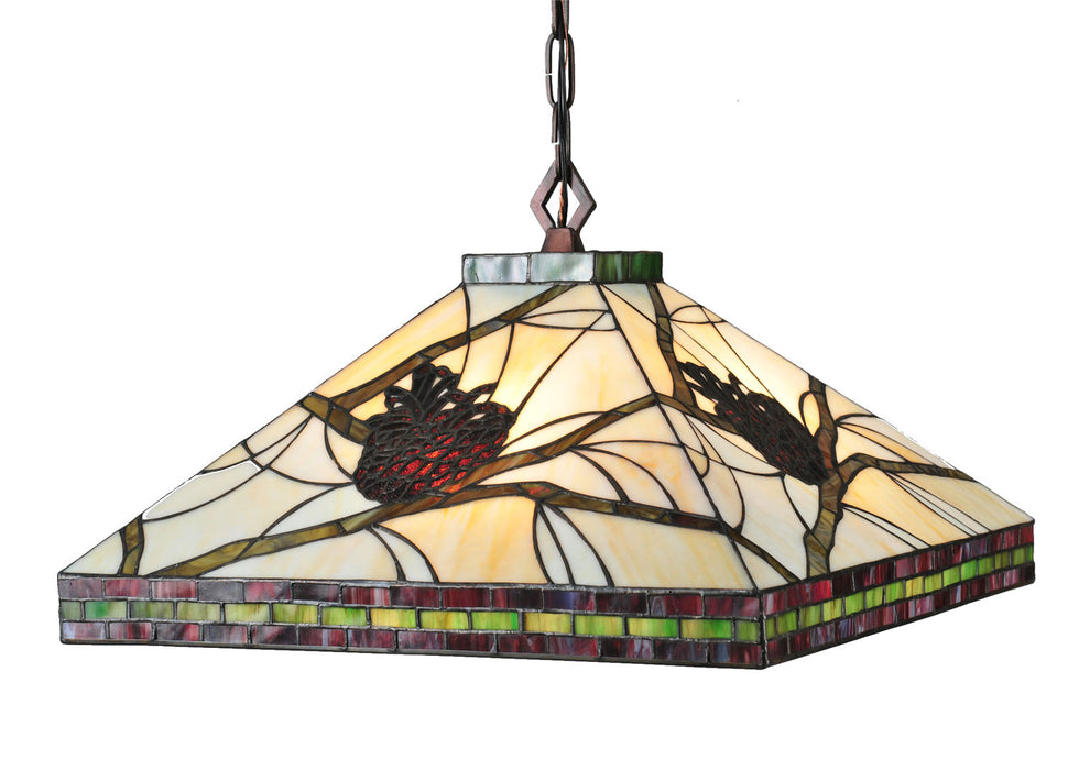 Meyda Tiffany 106511 Two Light Pendant, Craftsman Brown