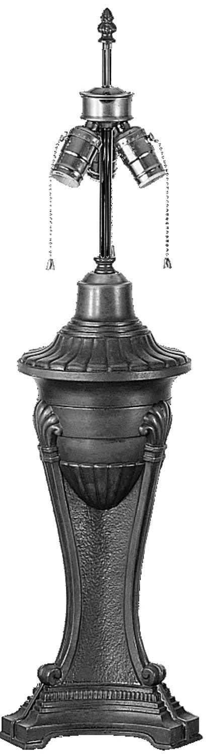 Meyda Tiffany 10682 Three Light Table Base Hardware, Mahogany Bronze