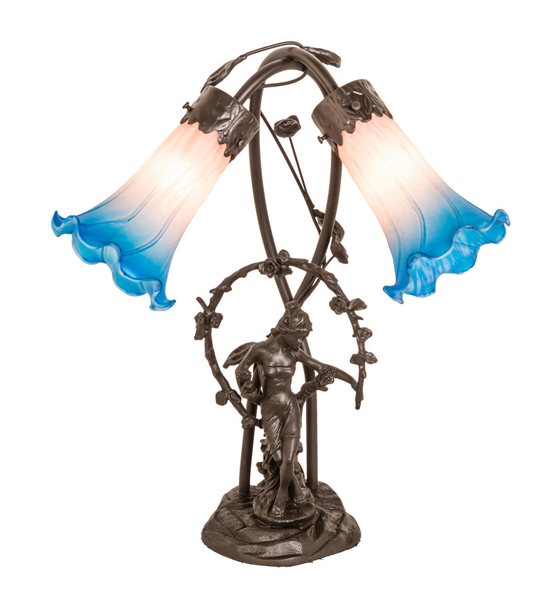 Meyda Tiffany 11943 Two Light Accent Lamp, Mahogany Bronze