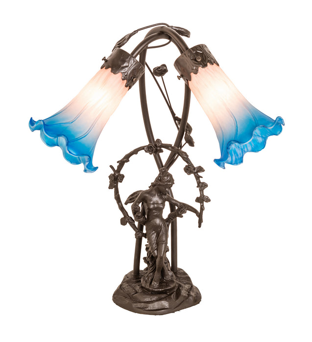 Meyda Tiffany 11943 Two Light Accent Lamp, Mahogany Bronze