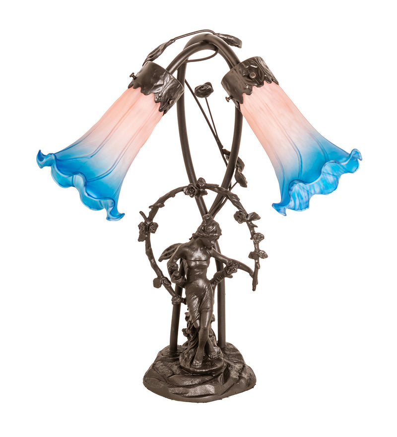 Meyda Tiffany 11943 Two Light Accent Lamp, Mahogany Bronze