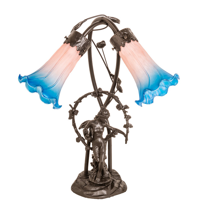 Meyda Tiffany 11943 Two Light Accent Lamp, Mahogany Bronze