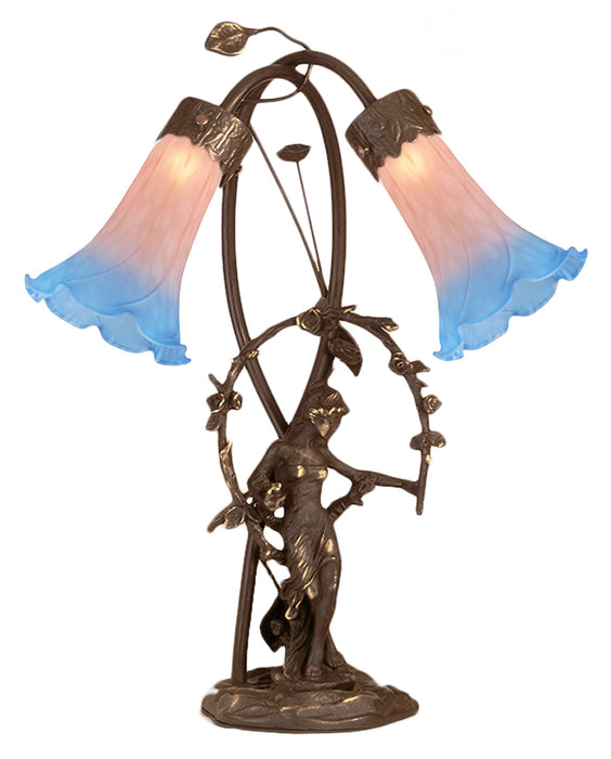 Meyda Tiffany 11943 Two Light Accent Lamp, Mahogany Bronze