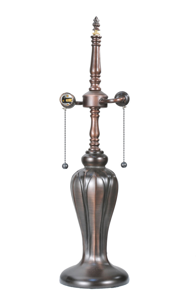 Meyda Tiffany 14177 Two Light Table Base Hardware, Mahogany Bronze