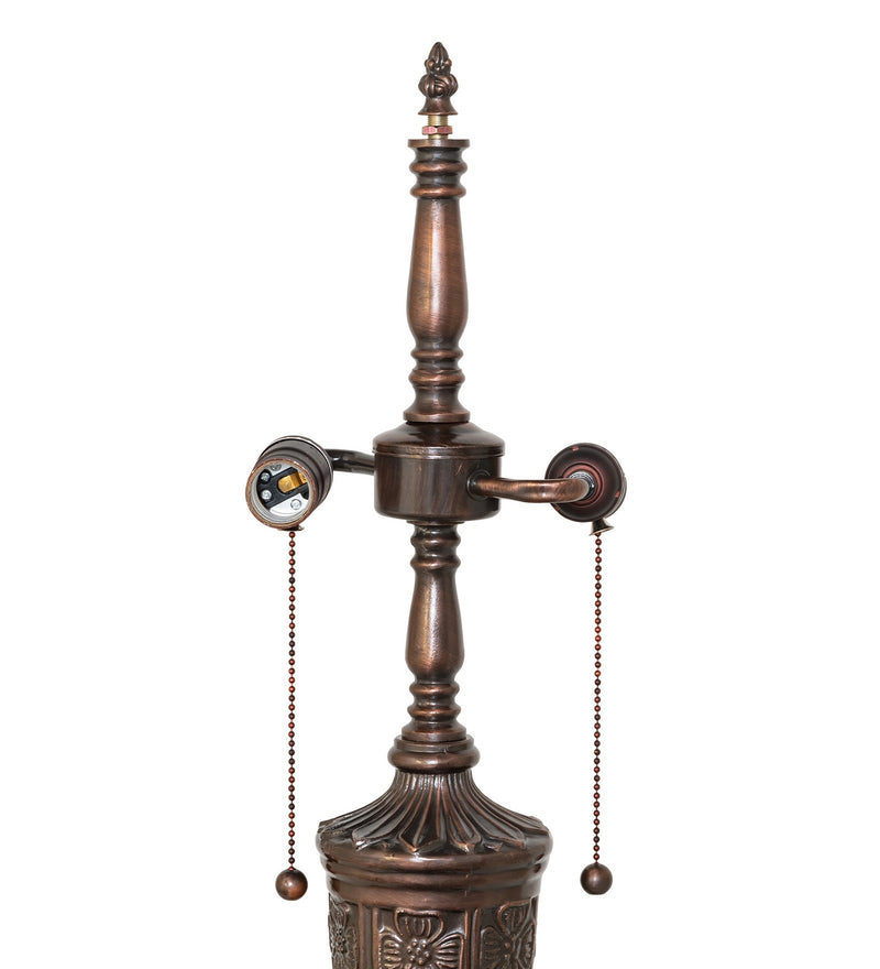 Meyda Tiffany 14878 Two Light Table Base Hardware, Mahogany Bronze