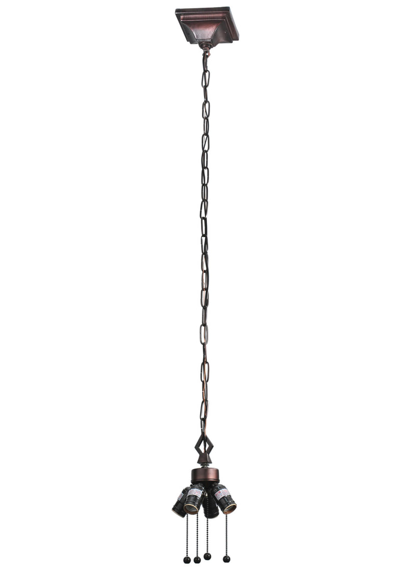 Meyda Tiffany 17330 Four Light Hanging Fixture, Mahogany Bronze